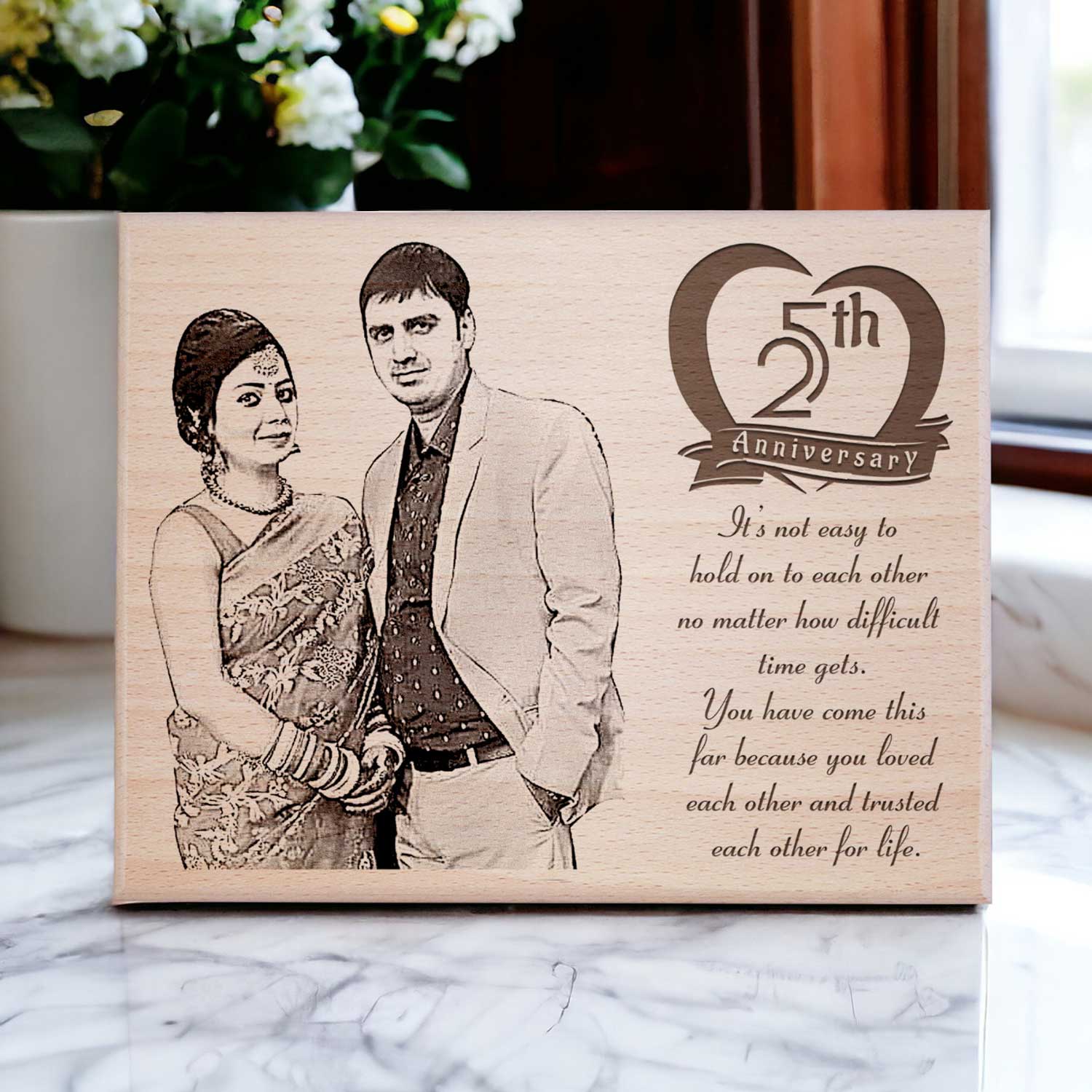 Anniversary Wooden Frame | Customized wooden Frames | Anniversary gift for  parents - Homafy