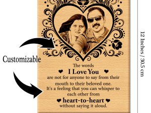 Valentines Day Gift Engraved Maple Personalized Plaque for G...