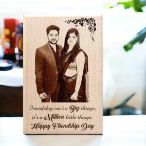 Wooden Engraved Personalized Photo Frame Gift for Best Frien...