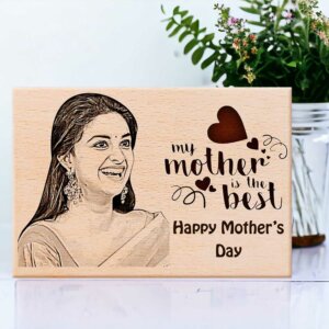 Personalized Wooden Engraved Photo Frame For Mother’s Day (6×4 Inches)