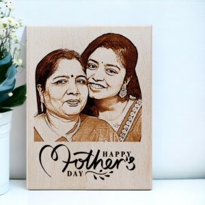 Mother’s Day Customized Engraved Wooden Photo Plaque for Mom or Mummy (5 x 4 in)