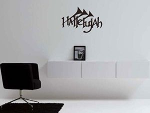 Hallelujah Acrylic 3D Wall Sticker (Black)