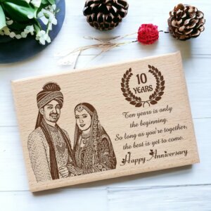 Personalized Engraved Wooden Anniversary Picture Frame