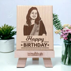 Personalized Wooden Engraved Birthday Frame With Pictur...