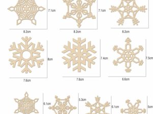 DIY Christmas Tree Ornaments for Decoration at Home (Wood, Set of 10 pc)