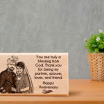 Personalized Gift and Presents for Marriage Anniversary Frame for Couples (7x4 inches, Wood)