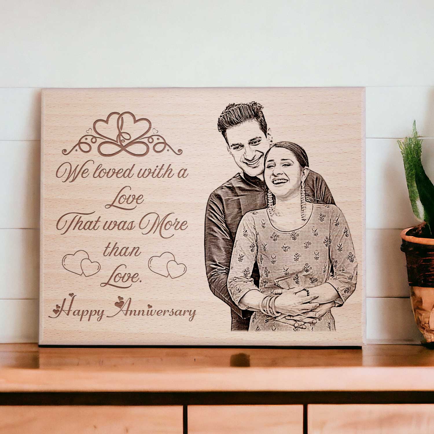 Customized Engraved Anniversary Gifts For Couples Personalized Wooden Frame Incredible Gifts