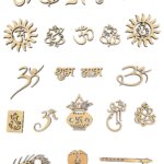 DIY Craft and Art Material Wood Laser Cut Symbols for Diwali  (Set of 21, Brown)