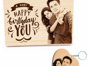 Combo Gift of Personalized Engraved Wooden Photo Plaque and ...