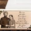 Personalized Engraved Wooden Photo Frame for Couple