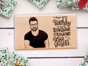 Personalized Wooden Happy Birthday Frame for Him and Her (6 ...