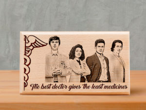 Wooden Customized Photo Plaque Gifts for Doctor (7X4, Inches...