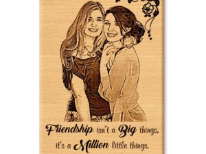 Wooden Engraved Personalized Photo Frame Gift for Best Frien...