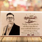 Personalized Wood Retirement Gift for The Men You Love Most Father ( 6 X 4 in)