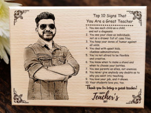 Teacher’s Day Customized Wooden Plaque Gift for Sir (12×9 inches)