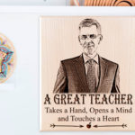 Teacher's Day Personalized Photo Plaque Gift for Him or Her (7x5 inches, Wood)