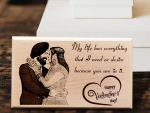 Unique Wooden Personalized Valentine’s Plaque Love Gif...