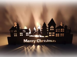 Christmas Decorations DIY Merry Xmas Tower Shadow Light with...