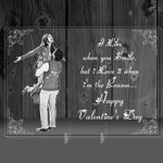 Valentine's Day Personalized Photo On Acrylic Glass Gift For Him or Her (7 X 5 In)