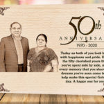 50th Golden Wedding Anniversary Personalized Engraved Photo Frame Gift For Parents