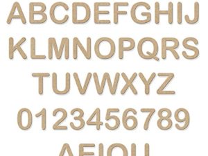 Wooden Letters and Numbers Uppercase (Small Size – 2 i...