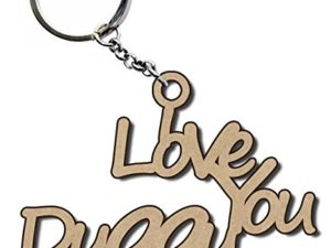 Personalized Name or Text Wooden Keyring (Thickness 4mm)