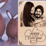 Customized Wooden Photo Plaque New Year Gifts for Couples (8x6 inches, Brown)