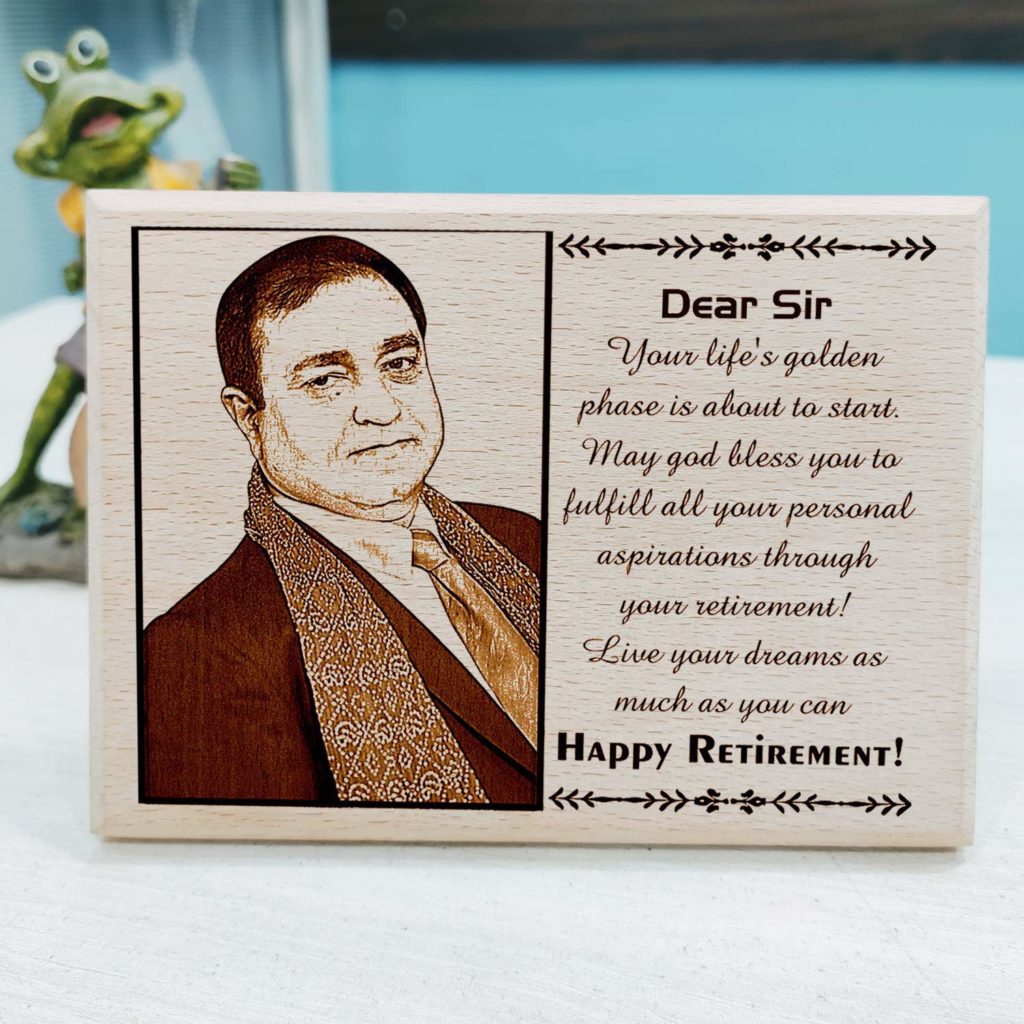 Personalized Engraved Retirement Gift for Dad (8x6 inches, Wood) Incredible Gifts