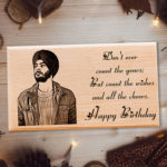 Personalized Engraved Wooden Photo Plaque Birthday Gift for Him or Her (7x4 in)