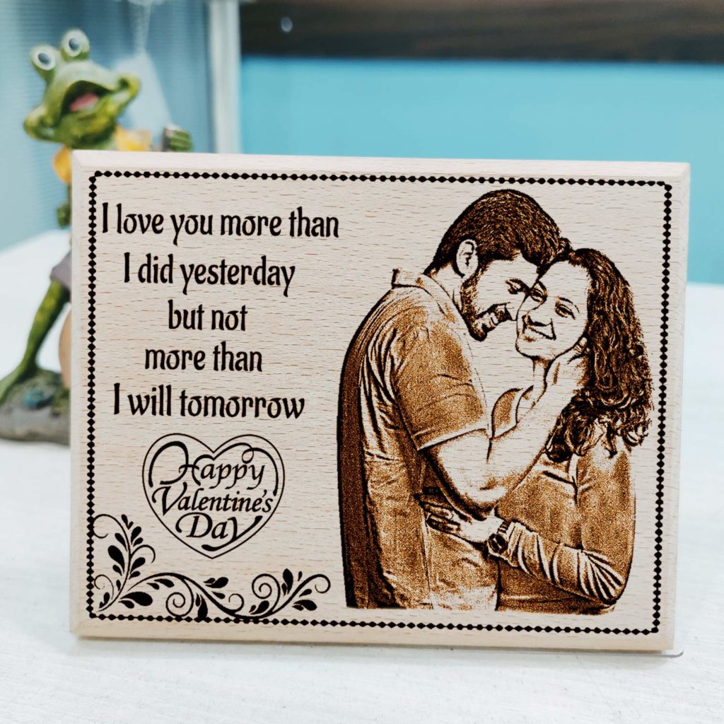Unique Wooden Personalized Valentine's Plaque Love Gifts for Couples