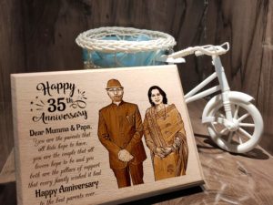 Personalized Engraved Wooden Photo Frame Anniversary Gift fo...