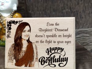 Personalized Wooden Happy Birthday Frame for Girlfriend (10 ...