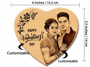 Valentine Combo of Personalized Engraved Photo Frame and 9 L...