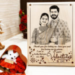 Valentine's Day Combo of Personalized Frame and Teddy Box for Boyfriend