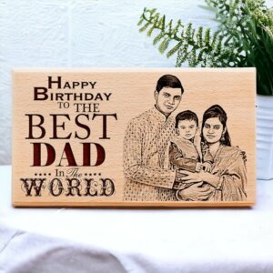 Personalized Engraved Wooden Frame Birthday Gift For Dad Birthday