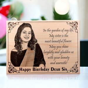 Wooden Customized Picture Frame For Sister on Her Birthday