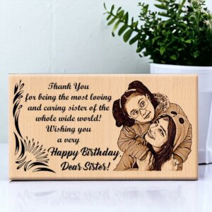 Customized Wooden Engraved Photo Frame Best Birthday Gift Fo...