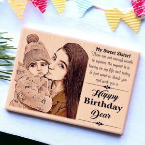 Customized Wooden Engraved Photo Frame Birthday Ideas For Si...