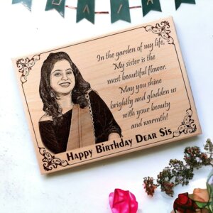 Wooden Customized Picture Frame For Sister on Her Birthday