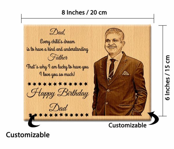 Father's Birthday Frame Size