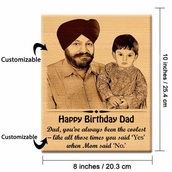 Father's Birthday Frame Size