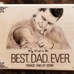 Personalized Engraved Wooden Photo Plaque Gift for World's Best Dad