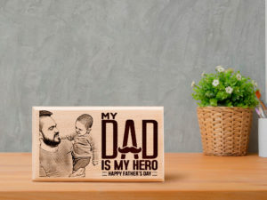 Fathers Day Wooden Personalized Photo Frame Gift For Dear Da...