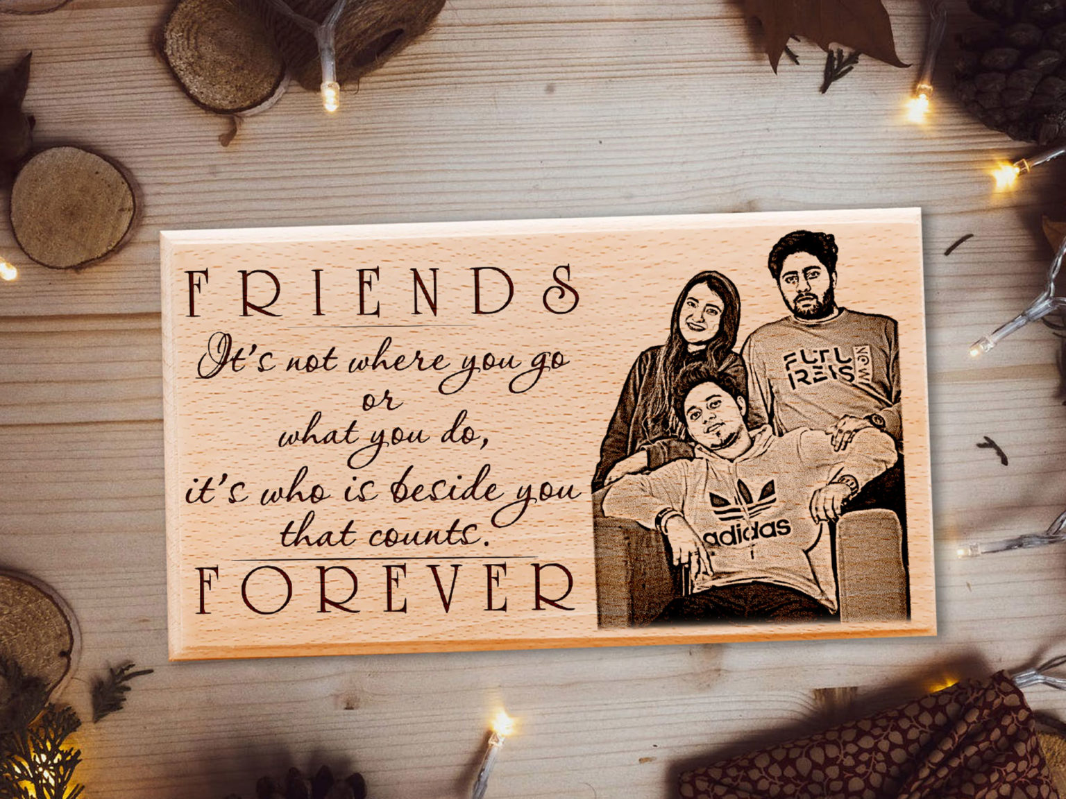 Best Friend Forever Personalized Wooden Plaque for Best Friend - Incredible Gifts