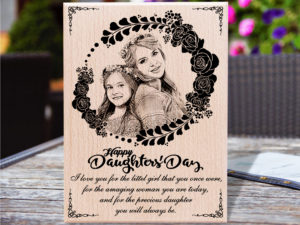 Daughters Day Personalized Engraved Wooden Photo Frame Gift ...