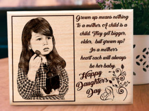 Daughters Day Personalized Wooden Engraved Photo Frame Gift ...