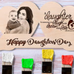 Daughters Day Engraved Personalized Wooden Photo Frame Gift For Princess