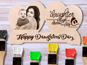 Daughters Day Engraved Personalized Wooden Photo Frame Gift ...