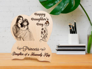 Daughters Day Unique Engraved Personalized Wooden Photo Fram...