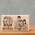 Personalized Engraved Wooden Photo Frame For Father's Birthday